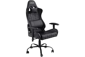 Trust Gaming GXT 708 Resto Sedia Gaming, Sedia 360° con Cuscini Rimovibili, Regolabile in Altezza, Sedia Girevole da Scrivania per PC, Ufficio, per Gioco – Nero