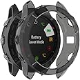 Tencloud Cases Compatible with Garmin Fenix 6X Series Protective Case Cover Soft TPU Bumper Shell for Fenix 6X Smartwatch (Black)