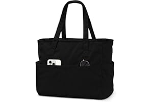 oscaurt Cord Tote Bag Große Umhängetasche Praktische Handtasche mit 17 Zoll Laptopfach Shopper Tasche Damen Groß Genug für Reisen Einkäufe Schule Fitness