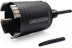 GVHAKG Diamantbohrkrone,Dosensenker Kernbohrkrone,SET 68mm Segmenthöhe 10mm,seitlich geschlitzt, mit Zentrierbohrer 10x120 mm, von Elektro-Unterputzdosen in Beton, Mauerwerk und Stein