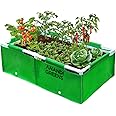 Anandi Green's New HDPE UV Protected 360 GSM Rectangular Plants Grow Bag Suitable for Terrace Gardening with PVC Frame (4x2x1 Fit) Pack of 1……
