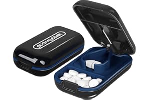 Minicoco Pill Cutter Pill Splitter Pill Crusher Tablet Cutter for Small or Large Pills, V-Shaped Cutters, Cutss in Half for Tablet Vitamin Medicine (Black)