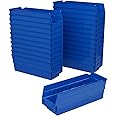 Akro-Mils 30120 Plastic Nesting Shelf Bin Box, (12-Inch x 4-Inch 4-Inch), Blue, (24-Pack)