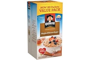 QUAKER Maple Brown Sugar Oatmeal Hot Cereal Instant, 30.3 Oz