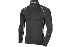 EALER Hockey Compression Shirt with Neck Guard, Neck Protect Long Sleeve Shirt