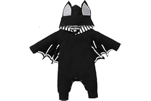 BAEIDO One-Piece Baby Bat Costume, My 1st Halloween Outfit for Newborn,Infant Romper Jumpsuit with Hat Bat Costume for Cosplay Party