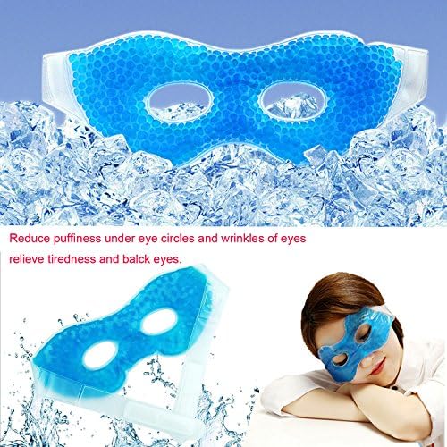 Aozzy Eye essential Mask,Reusable Eye sleep Mask with Flexible Gel Beads for Hot/Cold Therapy Best Spa Eye Wrap for Puffy Eyes, Dry Eyes, Stress Relief,Eyes Fatigue