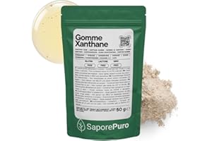 Saporepuro Xanthane en poudre 50 gr - Idéal pour la crème glacée, les sauces, mixologie, cuisine moléculaire, les nappages et les sorbets - 100% pur