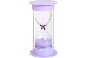 Toirxarn clessidra timer 5/10/15/30/60 minuti, clessidra di sicurezza per bambini, assistente di gestione del tempo, regalo creativo, decorazione per ufficio soggiorno 5 minuti, viola macaron