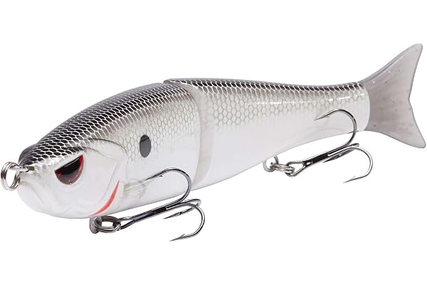 Bassdash SwimShad Glide Bait Leurre Articulé Souple pour Perche, Brochet, Saumon, Truite, Muskie