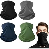 Alfven Multifunction Bandana, 4 Tubular Bandana Unisex Neck Gaiter Men Women Bandanas Head Elastic For Running Hiking Cycling