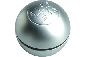 Newtown2700-parts Pommeau de levier de vitesse argenté mat 6 vitesses R1 - Compatible avec Alfa Romeo Giulietta 940 (2010-2020)