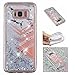 Produktbild Shinyzone Glitzer Flüssigkeit Hülle für Samsung Galaxy S8, Marmor Kreativ 3D Gemalt Muster Handyhülle,Bling Schwimmend Treibsand Liebe Herz Fließend Weich TPU Schutzhülle für Samsung Galaxy S8