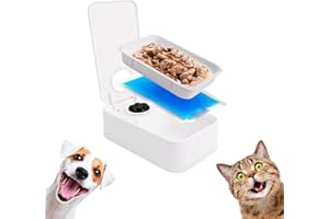 ALL FOR PAWS Automatischer Katzenfutterspender 2 Mahlzeit Hundefutterspender mit Eisbeutel, Für Trocken- und Nassfutter geeignet mit 48-Stunden-Timer, Spülmaschinenfest, (1-Mahlzeiten-Futterspender)