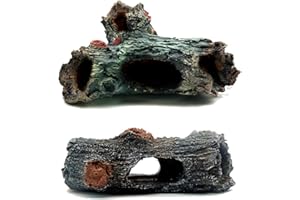 KXUSW Decoración Acuario 2 Piezas- Cueva Acuario Decoración- Accesorios De Resina para Acuario-Decoración De Pecera De Cueva Cabeza De Árbol Pequeña