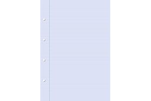 RPP Dyslexia Visual Stress Tinted Coloured Lined Writing Paper Ruled with Margin 50 Sheets 10mm Lines Blue A4, 4 Hole Punched re-Fill Pack