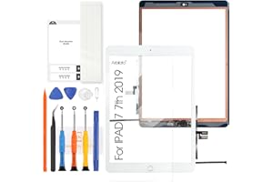 ARBILATO Touch Screen per iPad 10.2 7/8 2019 2020 Schermo per iPad 7th / 8th Digitalizzatore Schermo Ricambio Kit con Home Button, A2197 A2198 A2428 A2429 A2430 (bianco)