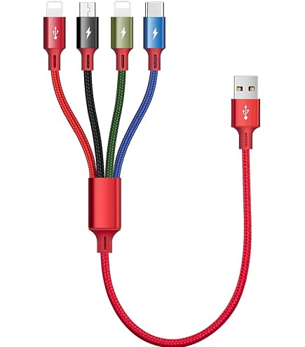Xoopar USB Kabel 4-in-1 Octopus Gamma – Mit 3000 MAh Akku, USB-C/Micro USB/Lightning, Orange