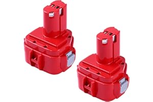 Goodexo 2 Piezas de Repuesto para Makita Batería 12V 3.6Ah NI-MH Repuesto para Makita PA12 1220 1222 1233 1234 1235 1235F Batería de Herramientas