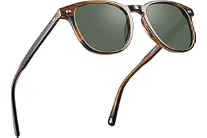 Carfia Retro Square Gafas de sol Hombre Polarizadas 100% de Protección UV para la Conducción de Viajes