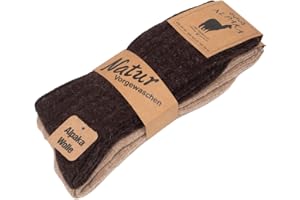 MEBY 2 pary skarpet z alpaki. Ciepłe skarpety termiczne. Grube, puszyste skarpety zimowe. Wstępnie wyprane skarpety turystyczne z wełny alpaki