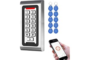 TUYA WiFi-kodlås för garagedörr, vattentät RFID-IP68, åtkomstkontroll, WG26/WG34, för fabrik, byggnad, bank, garageport med 10 RFID-chip, 125 kHz