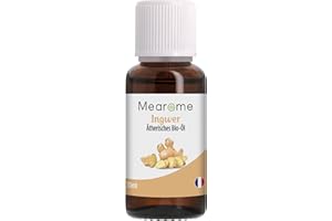 ‎PLASTIMEA Ätherisches Ingweröl BIO - 30 ml - 100% naturreines Ingwer Öl – Zum Verzehr Kosmetik Aromatherapie – Mearôme Made in France