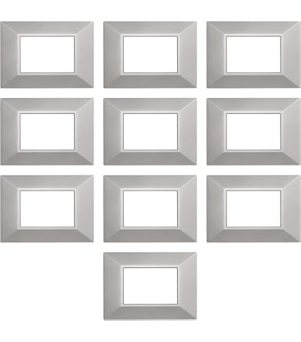 4 Pezzi Placche Compatibile Con Bticino Axolute Air, Placche Slim Plastica (6 Posti/Moduli,Bronzo - Foto 10