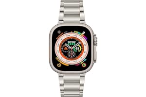 TRUMiRR Remplacement pour Apple Watch Ultra 2 49mm Bracelet en Titane, Titane Métal Bracelet de Montre Business Bracelet pour iWatch Apple Watch SE (2nd Gen) Series 9 8 7 6 5 4 3 2 1 45mm 44mm 42mm