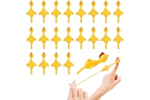 COSORO 20Pcs Slingshot Chicken Finger Toys Bulk,Flying Chicken Finger Sling Shot Toy Catapult Toys,Rubber Stretchy Chicken Toys,Fun Gag Gifts for Kids Birthday Party Favors Easter Christmas Stocking Stuffers