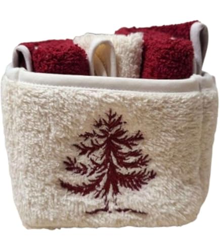 Lavette In Spugna Per Bagno + Cestino Misto Lino - Assortimento Colori Perla Biancoperla