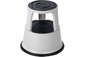 Office Collection RHM-LG Marchepied avec roues, métal, certifié TÜV, capacité de charge de 150 kg, gris clair