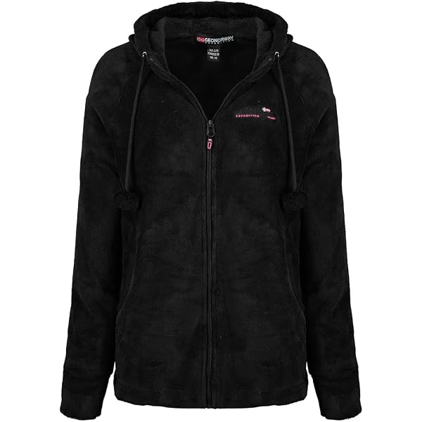 Veste Polaire Geographical Norway Femme - Modèle Upaline - Couleur Noir - Taille L