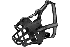 JSMTKJ Museruola per Cani, Museruola in Silicone Morbido per Cani, Museruola Regolabile Cane Prevenire Mordere, Abbaiare E Masticare per Cani Cesto di Taglia Piccola, Media E Grande (Number 2)