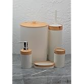 Banyo Takımı - 5li Banyo Seti - Ahşap G&ouml;r&uuml;n&uuml;ml&uuml; - 5 Par&ccedil;a