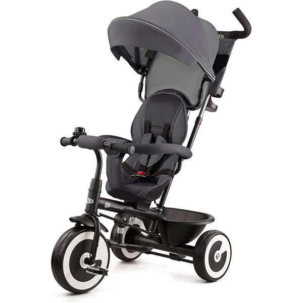 Tricycle Évolutif Twinly Sami - Pliable - Siège Pivotant 360° - Enfant 1-5 Ans - Vert - Capote UPF50+