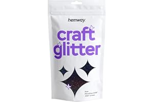 Hemway Noir Holographic Craft Glitter 100 g 3,5 oz Microfin 1/256" 0.1mm 0,004" pour Arts Crafts Gobelets papier de verre Décorations projets de bricolage