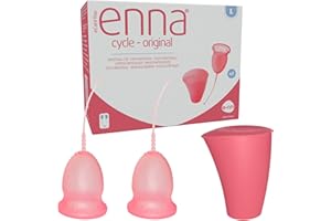 enna cycle original - 2 Copas Menstruales Y Caja Esterilizadora, TALLA L