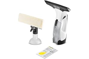 Kärcher Window Vac WV 5 Plus, Battery Running Time: 35 min, Removable Battery, LED Display for Battery Status, Suction Nozzle: 280 mm, Spray Bottle with Microfibre Cloth, Window Cleaner Concentrate