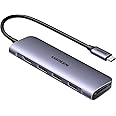 UGREEN Revodok USB C Hub Multiport Adapter, 6-in-1 USB C to HDMI Adapter with 4K HDMI, 3 5Gbps USB-A Data Ports, SD/TF Card Slot, Aluminum USB C Dongle for MacBook, iPhone 15 Pro Series, Surface, iPad