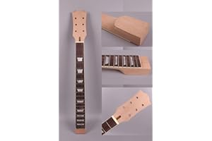 Yinfente Manche de guitare 22 frettes 62,9 cm en acajou et palissandre