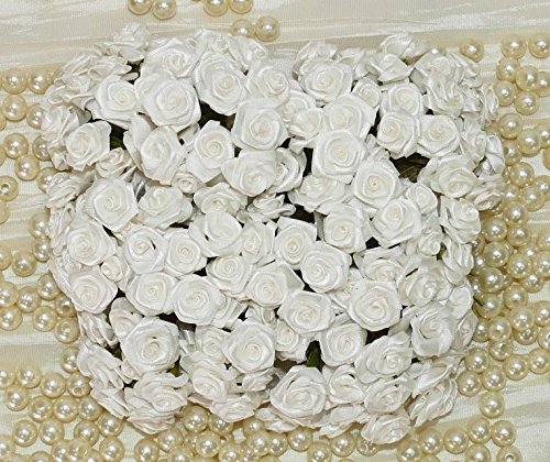 12 Bund = 144 St. Diorröschen Satinröschen Rosen hellcreme