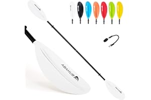Abahub 218/230/241 cm Pagaia Kayak Alluminio Doppia Remi Kayak Paddle Pagaie da Kayak con Paddle Line per Kayak Barca a Remi Canoa Nero/Bianco/Rosso/Blu/Verde/Arancione/Giallo