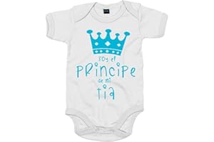 STAMPATS Body bebé Soy el principe de mi tía - Blanco, Talla única 12 meses
