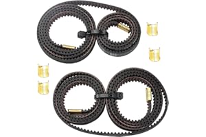 TOAIOT Ender 3 V2 Accessoires GT-2 Courroie de distribution en caoutchouc ouverte Largeur 6 mm AxeX805 mm/31,69 pouces Axe Y 740 mm/29,13 pouces Version antidérapante Sangle avec boucles en cuivre pressé