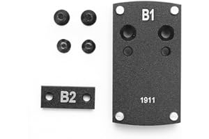 HOUSON Montageplatte Adapter, Rot-Punkt-Visier Adapter RMR Universal-Visier Platten Optik Sight Mount für Glock Beretta Colt 1911Springfield XD M&P Shield 2.0 9mm .40 S&W Pistole