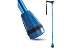 HEALTHBAZAAR Alle Gelände Gehstock für Männer und Frauen, Leicht, Faltbar, Verstellbar, Stoßdämpfung, Zusammenklappbarer Gehstock für Senioren und Erwachsene