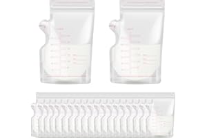 ORAGKE 120 Stück Muttermilchbeutel BPA-frei | 250ml Milchbeutel für Muttermilch Vorsterilisierte | Muttermilch Aufbewahrung Bag mit Ausgießer & Doppelverschluss | Selbststehender, Einfrierbar