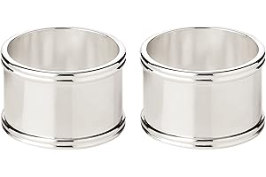 Edzard Round Silver-plated Napkin Rings, Diameter 4 cm, Set of 2