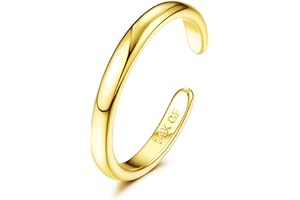 Morfetto 14K Gold gefüllte Zehenringe für Frauen Einstellbare offene kleine Ringe Riesige Band CZ Dreireihige Gold Zehenringe Fußschmuck